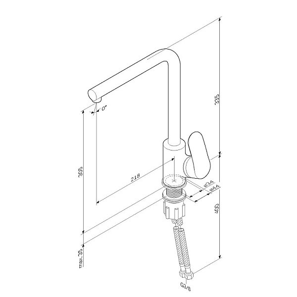 Смеситель AM.PM Like F8005022 для кухонной мойки , изображение 10