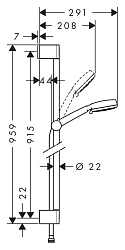 Фото Душевой гарнитур Hansgrohe Crometta 26656400