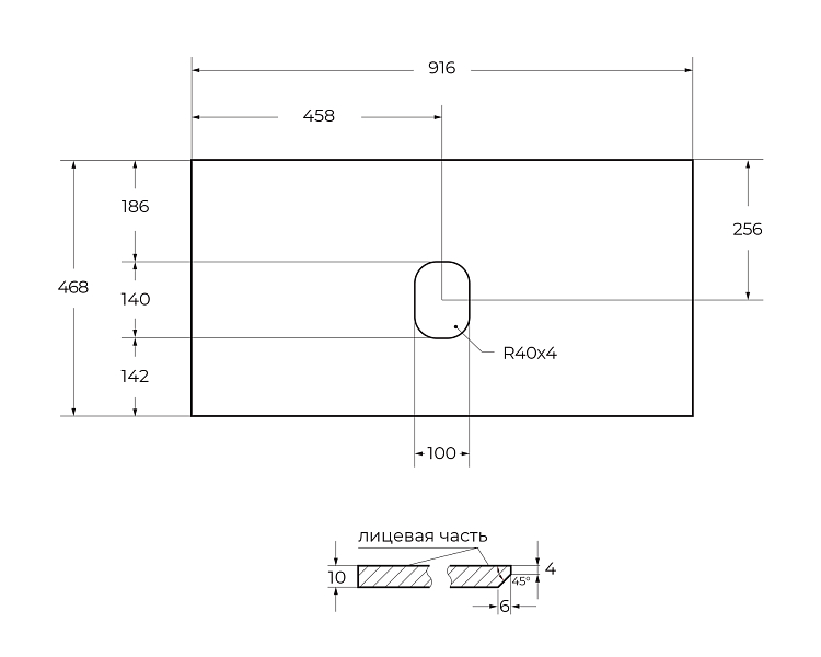 Столешница BelBagno KEP-90-CEM-W0 Cemento , изображение 2