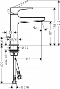 Смеситель Hansgrohe Metropol 74506000 для раковины , изображение 2