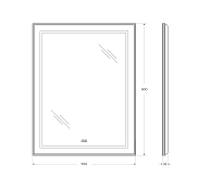 Зеркало BelBagno Kraft SPC-KRAFT-700-900-LED-TCH-WARM-NERO , изображение 9
