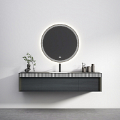 Тумба с раковиной Black&White Universe U950.1600 160 мокрый асфальт , изображение 4
