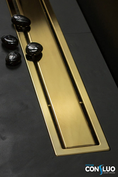 Душевой лоток Pestan Confluo Premium Gold Line 450 с решеткой , изображение 4