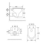 Унитаз подвесной Point Омега PN41902 , изображение 6