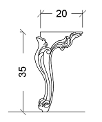 Ножки для мебели Armadi Art NeoArt бронза 35 см , изображение 6
