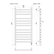 Полотенцесушитель электрический Point Вега П12 50x100 графит блеск , изображение 5