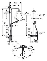 Фото Душевая стойка Hansgrohe Croma Select S 27253400