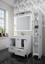 Фото Тумба с раковиной Sanflor Ванесса 95/2 напольная, белая
