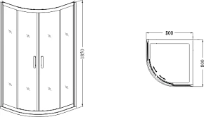 Фото Душевой уголок RGW Dolphin TN-204-J 80x80 стекло рифленое