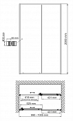 Душевая дверь в нишу Wasserkraft Dill 61S12 100 см , изображение 6