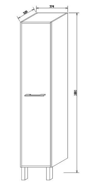 Шкаф-пенал Sanflor Экко R сирень , изображение 4