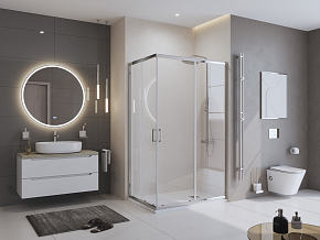 Фото Поддон для душа BelBagno Uno TRAY-MR-UNO-AH-120/90-35-W-CR 120x90