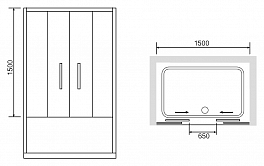 Шторка на ванну RGW Screens SC-61 150х150 стекло матовое , изображение 4