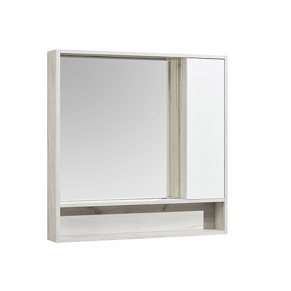 Зеркало-шкаф Aquaton Флай 100 белый, дуб крафт , изображение 1