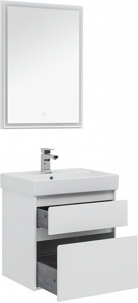 Мебель для ванной Aquanet Nova Lite 60 белый 2 ящика , изображение 3