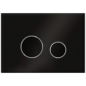 Кнопка смыва KK-POL Vitrum Grande V1 Orbis SPP/163/0/K стекло, черная/хром , изображение 1