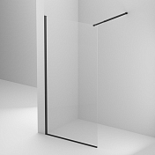 Душевая перегородка BelBagno Kraft L-1-100-C-NERO , изображение 2