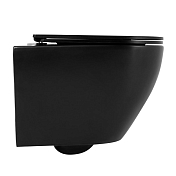 Унитаз подвесной BelBagno Colorato безободковый, черный , изображение 3
