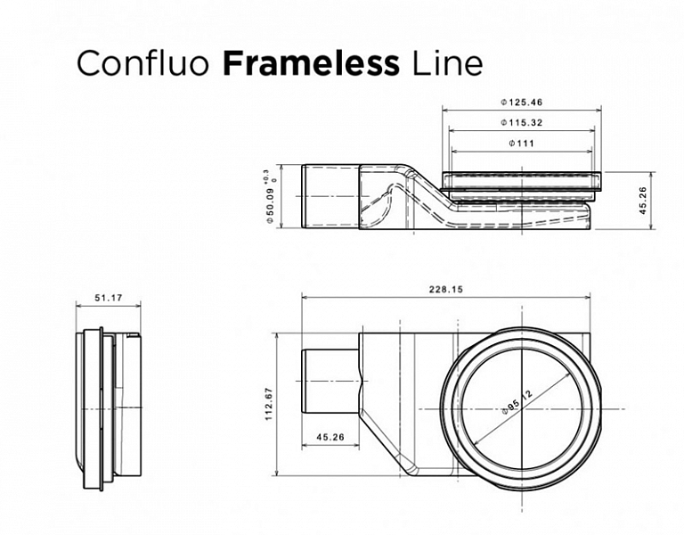 Душевой лоток Pestan Confluo Frameless Line 650 белое стекло , изображение 5
