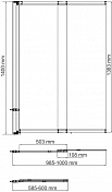 Шторка на ванну Wasserkraft Main 41S02-100 100х140 см , изображение 5