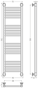 Полотенцесушитель водяной Сунержа Богема+ прямая 120х30 золото матовое , изображение 5