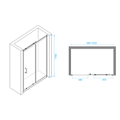 Душевая дверь RGW Passage PA-14W 130 см профиль белый, стекло прозрачное , изображение 4
