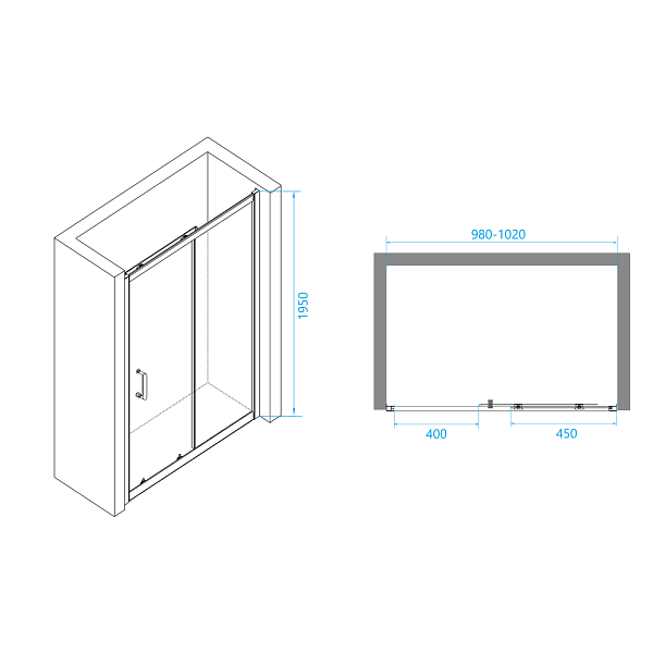 Душевая дверь RGW Passage PA-14W 130 см профиль белый, стекло прозрачное , изображение 4