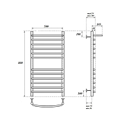 Полотенцесушитель электрический Point Альфа П11 80х50 хром , изображение 4