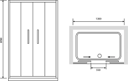 Душевая дверь в нишу RGW Passage PA-11 130 профиль хром , изображение 5