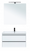 Мебель для ванной Aquanet Lino 90 белый матовый , изображение 4