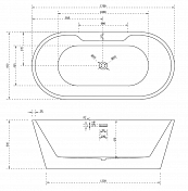 Акриловая ванна Abber AB9299-1.7 170х80 , изображение 4