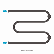Изображение Полотенцесушитель водяной Сунержа М-образный 2 полки 50х65 белый матовый Полотенцесушитель водяной Сунержа М-образный 2 полки 50х65 белый матовый , изображение 3