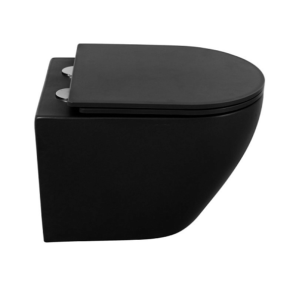 Унитаз подвесной BelBagno Colorato безободковый, черный , изображение 2
