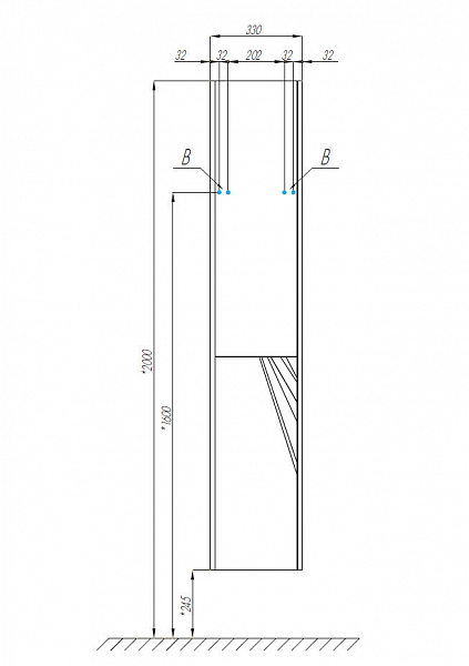 Шкаф-пенал Aquaton Сакура правый ольха наварра, белый , изображение 3