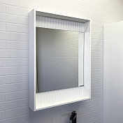 Зеркало Comforty Марсель 60 белое матовое , изображение 1