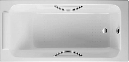 Чугунная ванна Jacob Delafon Parallel 170х70 с отверстиями для ручек , изображение 1