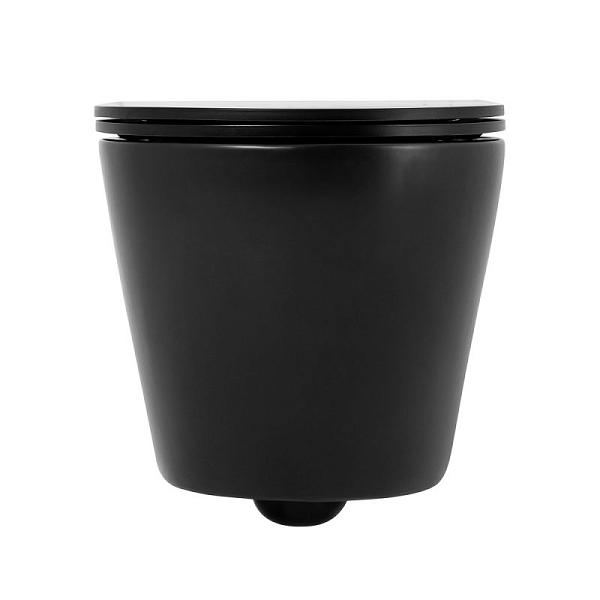 Унитаз подвесной BelBagno Colorato безободковый, черный , изображение 4