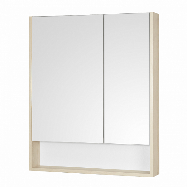 Зеркало-шкаф Aquaton Сканди 70 белый, дуб верона , изображение 1