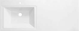 Тумба с раковиной Эстет Dallas Luxe 120 L белая подвесная 1 длинный ящик , изображение 8