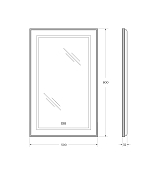 Зеркало BelBagno Kraft SPC-KRAFT-500-800-LED-TCH-WARM-NERO , изображение 9