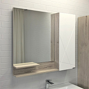 Зеркало-шкаф Comforty Мерано 90 дуб дымчатый , изображение 1