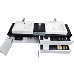 Фото Тумба с раковиной Orans BC-6023-1800 180 белый/черный