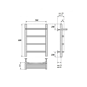 Полотенцесушитель электрический Point Афина П3 60х50 хром , изображение 4