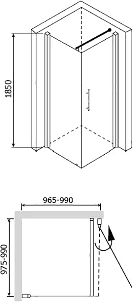 Душевой уголок RGW Passage PA-33 100х100 , изображение 3