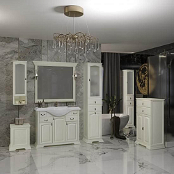 Фото Тумба Opadiris Риспекто слоновая кость, с откидной крышкой