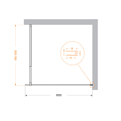 Душевая перегородка BelBagno Kraft L-1-100-C-NERO , изображение 4