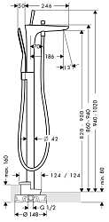 Фото Смеситель Hansgrohe PuraVida 15473000 для ванны с душем