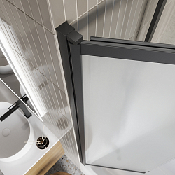 Фото Шторка на ванну BelBagno Luce VF-11-90/145-P-NERO