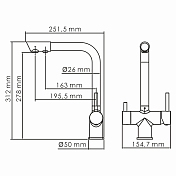 Смеситель Wasserkraft A8317 для кухонной мойки , изображение 12