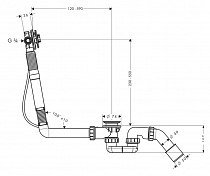 Слив-перелив Hansgrohe Exafill S 58116180 , изображение 2